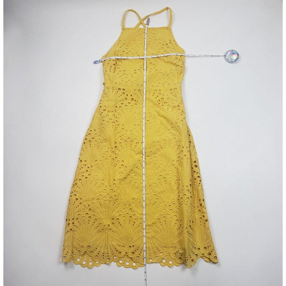 Andie Swim The Roatan Midi Dress Womens Small Pineapple Cotton Eyelet Lace Lined - Picture 4 of 16